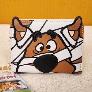 Loungefly Scooby Doo Mummy Cosplay Halloween Glow GID Zip Around Wallet NEW